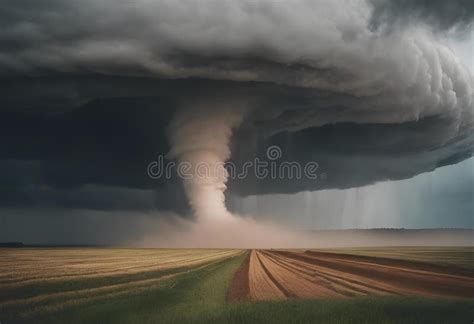 Ai Gener La Ilustraci N De Un Gran Torrente De Tornado A Trav S Del