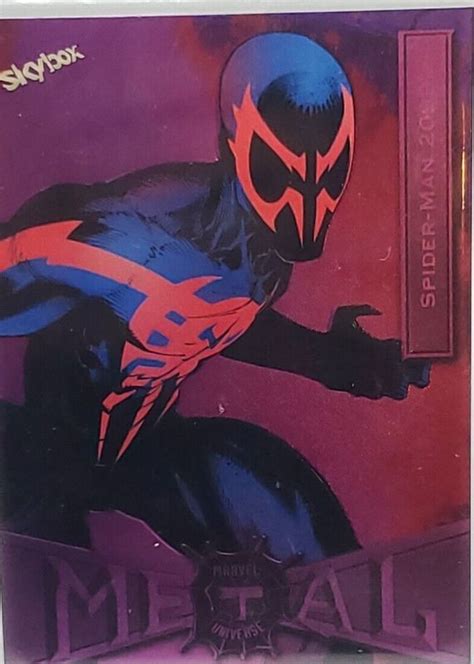 Spider Man 2099 2021 Skybox Marvel Metal Universe Spider Man Light Fx Pink 84 Price Guide