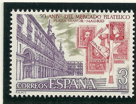 Spainfilatelia 50 ANIVERSARIO DEL MERCADO FILATÉLICO DE LA PLAZA MAYOR