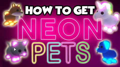 How To Get NEON PETS In ADOPT ME Adopt Me Hacks YouTube