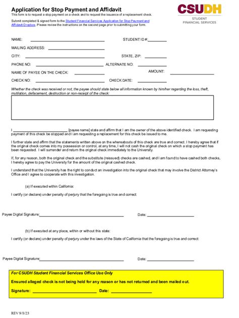 Fillable Online Affidavit Of Lost Payment Form Treasurer And Tax