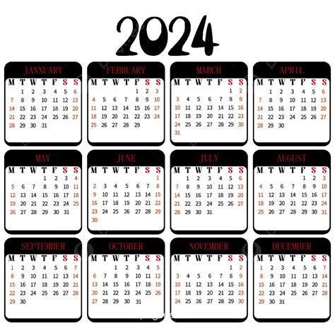 Calendario 2024 Para Imprimir Png Gratis Download Elli Noella