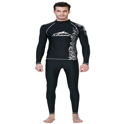 Sbart Male Sun Swimsuit Surf Wear Long Sleeved Jacket Snorkeling