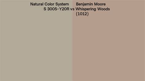 Natural Color System S 3005 Y20r Vs Benjamin Moore Whispering Woods