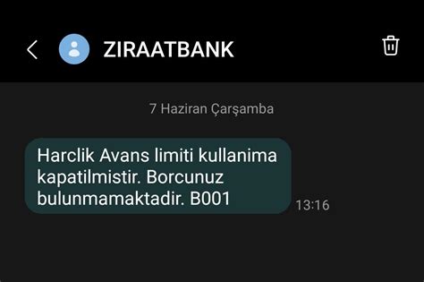 Ziraat Bankası KYK Kredisi Harçlık Avans Limitinin Kullanıma