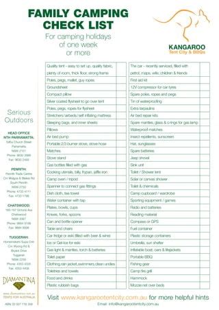 Ultimate Camping Checklist | PDF