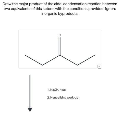 Solved Draw The Major Product Of The Aldol Condensation Chegg