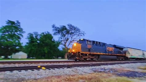 Mainfest Trains With Mid Dpus On The Csx Woodland Sub In Hoopeston