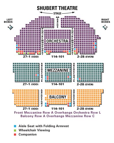 Shubert Theatre Seating Guide Hells Kitchen