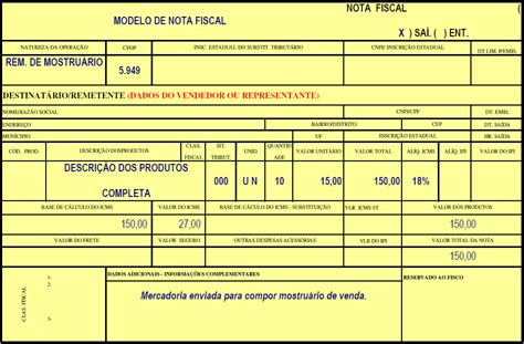 Mostru Rio Nota Fiscal De Remessa