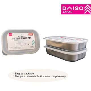 Daiso Stainless Steel Container With Lid Shopee Malaysia