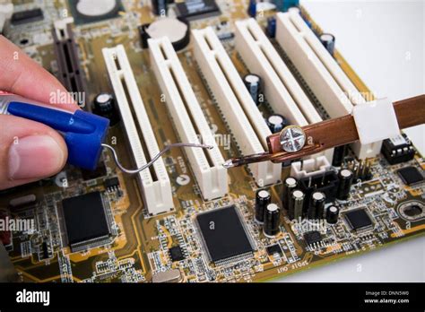 Repairing PC motherboard Stock Photo - Alamy