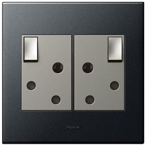 Legrand Arteor Double Socket 4 X 4 Graphite Pre Wired Global Light Fittings