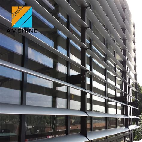 Vertical Sun Protection Aluminum Shade Airfoil Louver Blades Curtain