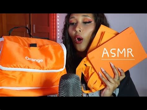 Asmr Con Objetos De Color Naranja Tapping Scratching Para Dormir