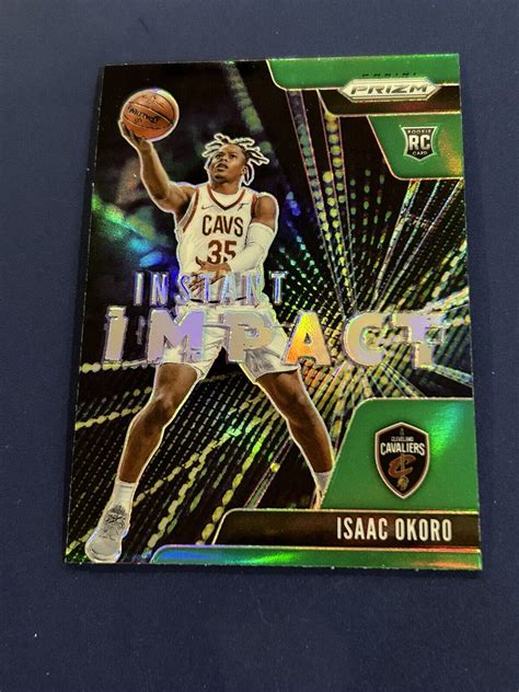 Panini Prizm Isaac Okoro Instant Impact Green Prizm Rookie Card