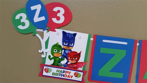 Pj Masks Banner Pj Masks Birthday Pj Masks By Unmatchedeventdesign