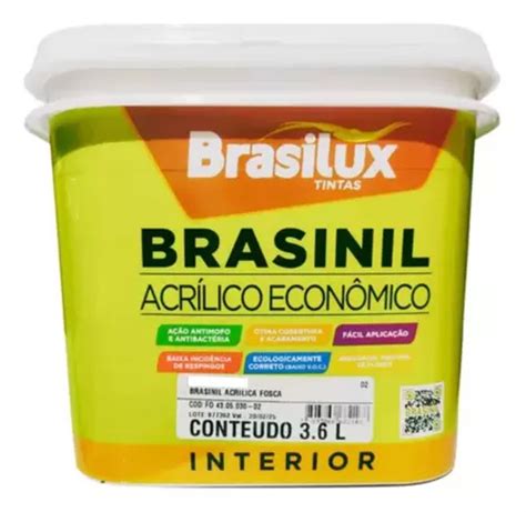 Tinta Acr Lica Fosca Branco Gelo Brasilux Brasinil L Mercadolivre