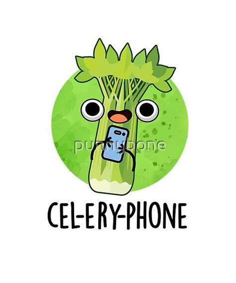 Cel Lery Phone Cute Celery Veggie Pun Features A Cute Celery Bundle