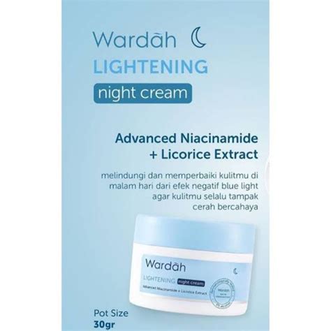 Jual Ok Ngeng Wardah Lightening Night Cream Gram Krim Malam