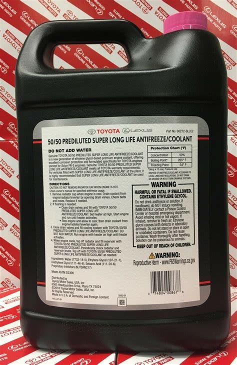 GENUINE TOYOTA SUPER LONG LIFE PINK ANTIFREEZE OEM 00272 SLLC2 PICKUP