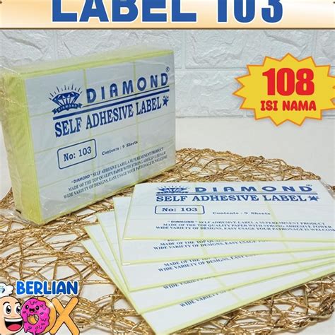 Jual Label Stiker Nama Undangan Kode 103 Isi 9 Lembar Untuk Nama