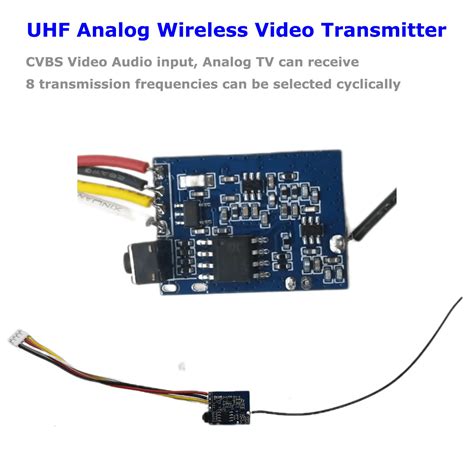 UHF Analog Wireless Video Transmitter CVBS audio video 2023