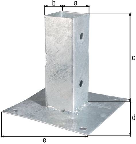Gah Alberts Pfostentr Ger Aufschraubh Lse F R Vierkantpfosten Zum