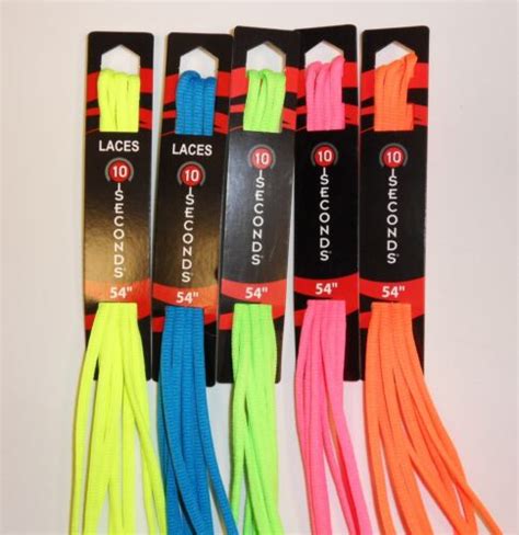 Seconds Oval Athletic Shoelaces Neon Colors Made