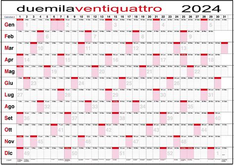 Calendario Caselle Planning Giornaliero Da Muro Maxi X Cm