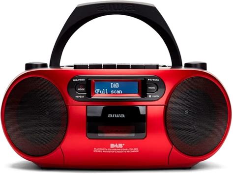 Aiwa BBTC 660DAB RD Portable Cassette Radio With CD Bluetooth And USB