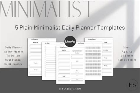 1 Minimalist Canva Planner Templates Designs Graphics