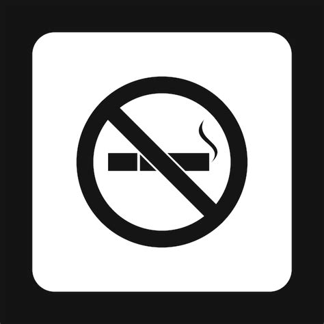 Premium Vector No Smoking Sign Icon In Simple Style On A White Background