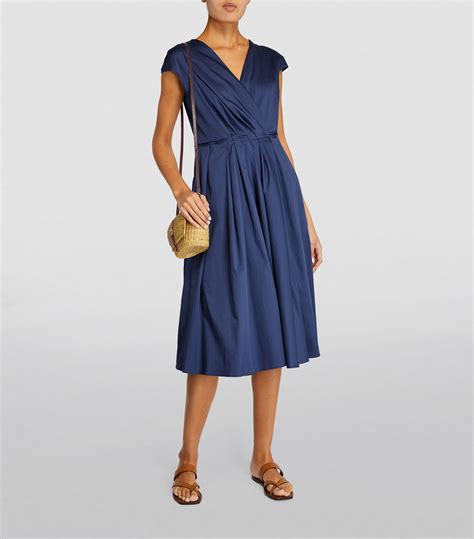 Womens Weekend Max Mara Blue Pleated Midi Dress Harrods ES