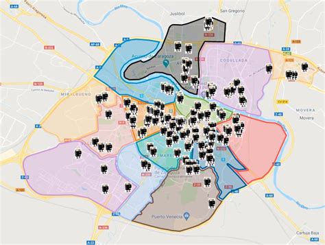 consenso cuenta estéreo mapa barrios zaragoza Canguro Contribuir Moderador