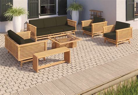 Teak Loungeset Riverside Inclusief Antraciet Kussens Tuinhoutzeeland Nl