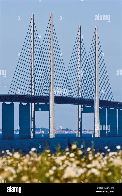 The Oresund Bridge Between Denmark And Sweden Stock Photo Alamy