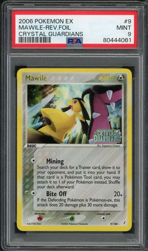 Pokemon Psa Mint Ex Crystal Guardians Reverse Holo Mawile Md