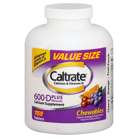 Caltrate 600 D Plus Minerals Tablets Chewables Cherry Orange