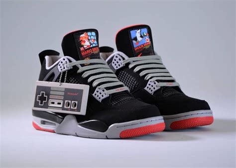 Nintendo X Air Jordan 4 Retro Bred Super Mario Chaussures Jordan