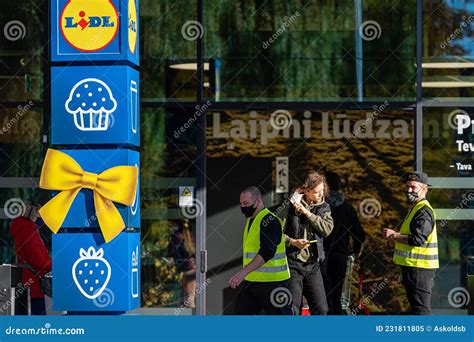 Entrance Of A Lidl Supermarket In Germany In Sunny Weather Editorial