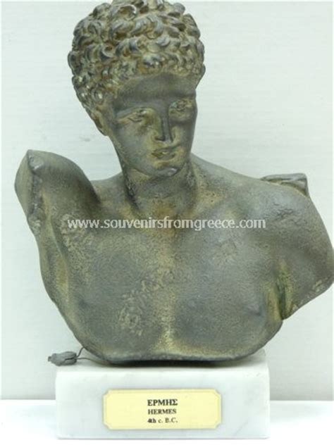 Hermes Of Praxiteles Greek Plaster Bust Statue Small Greek Busts