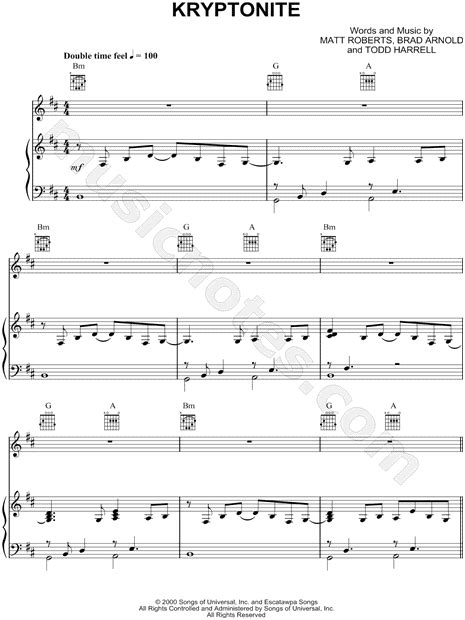 3 Doors Down Guitar Tabs