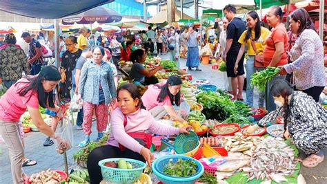 Cambodia Market Street Food Tour In Phnom Penh Fruit Fish Shrimp