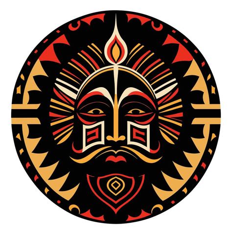 Tribal Totem Face 23692970 Vector Art at Vecteezy