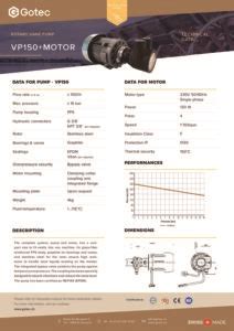 Fiche Technique VP150 Moteur EN Gotec SA