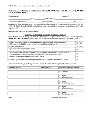 Compilabile Online Pdf Infobat All B Dichiarazione Sostitutiva Di