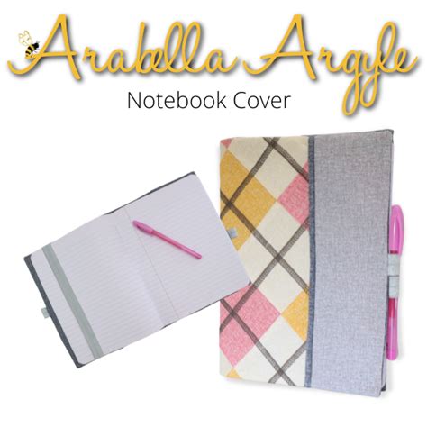 Arabella Argyle Notebook Cover Serger Pattern Sookie Sews