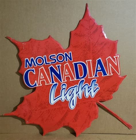 Molson Canadian Light Beer Tin Sign