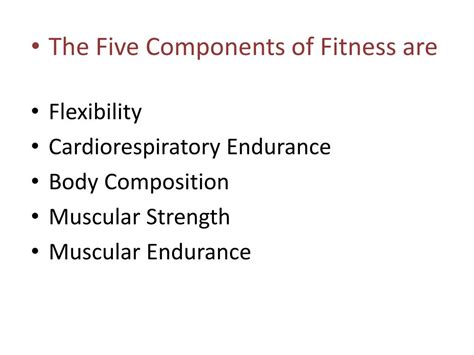 Ppt Five Components Of Fitness And Fitt Principle Powerpoint Presentation Id 2851580